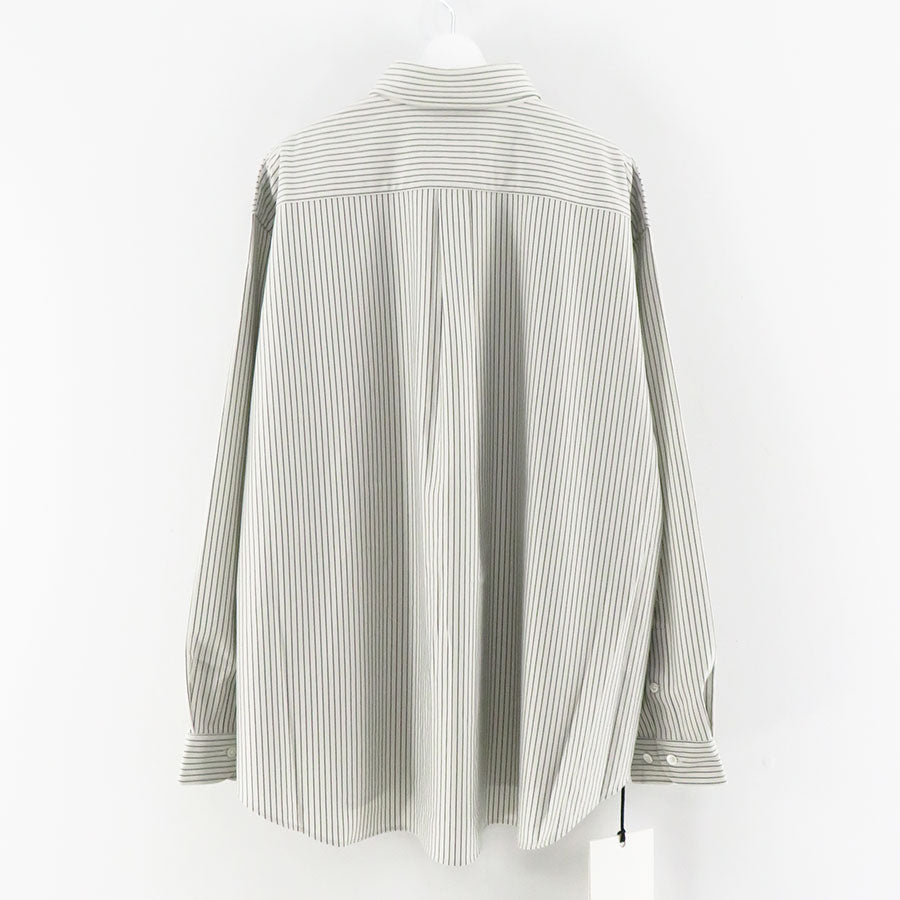 【KANEMASA PHIL./カネマサフィル】<br>Pencil Stripe Dress Jersey Shirt <br>KM23A011