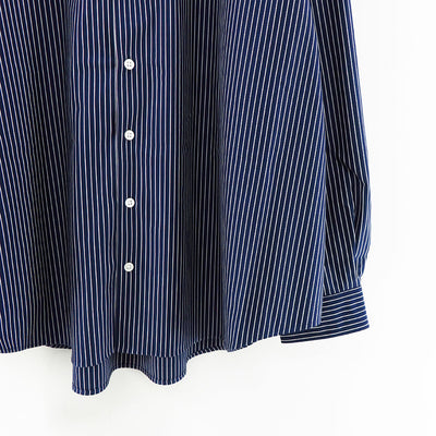 【KANEMASA PHIL./カネマサフィル】<br>Pencil Stripe Dress Jersey Shirt <br>KM23A011