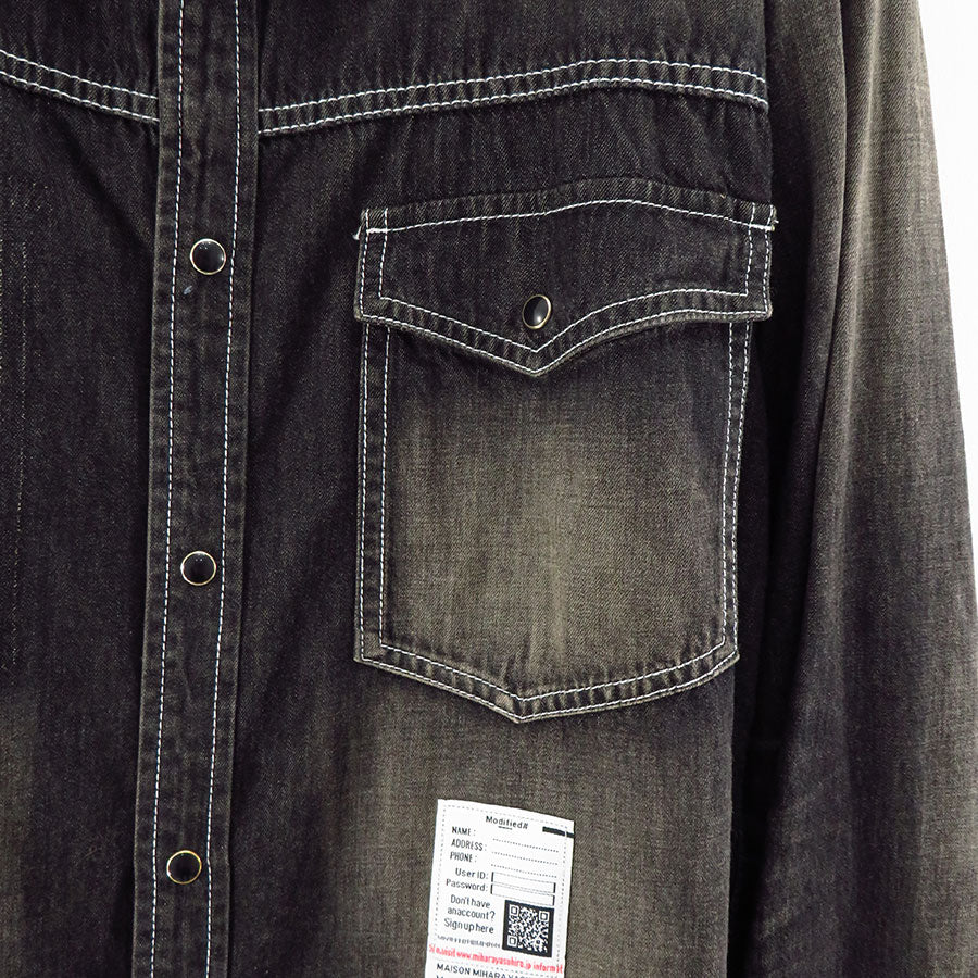 【Maison MIHARA YASUHIRO】<br>Double Layered Denim Shirts <br>J11SH021