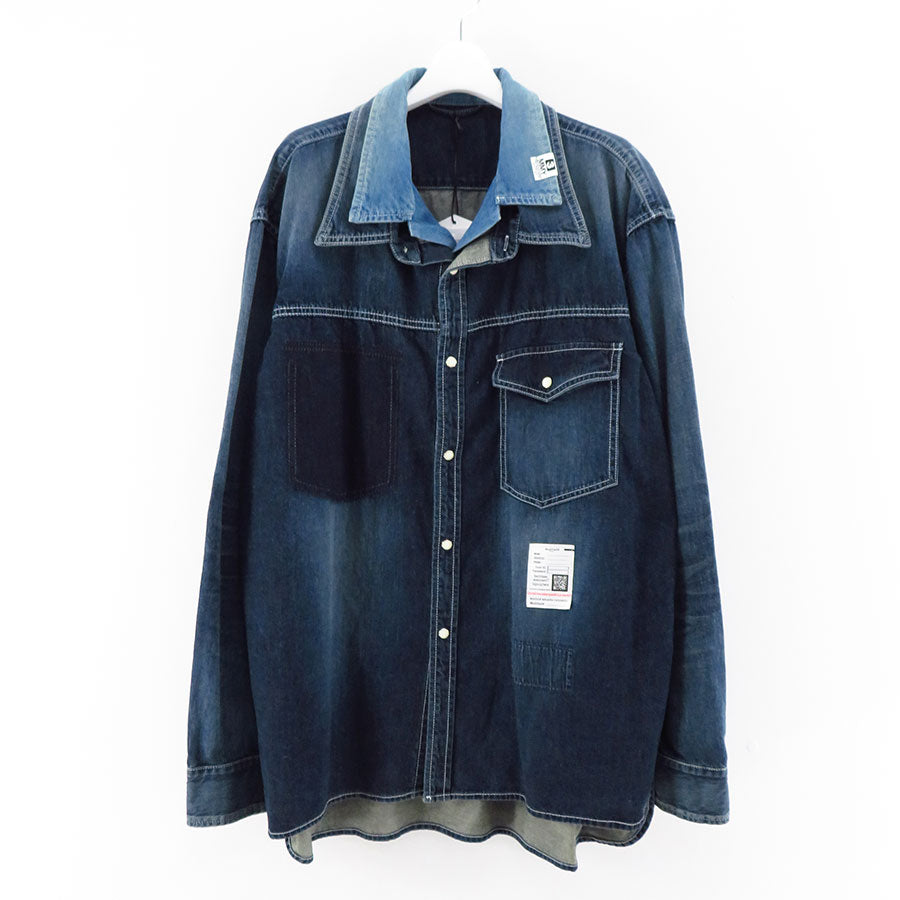 【Maison MIHARA YASUHIRO】<br>Double Layered Denim Shirts <br>J11SH021