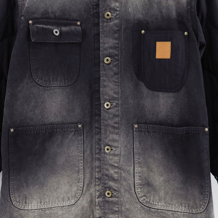 【KHOKI/コッキ】<br>Vintage-effect work coat <br>25fw-co-01