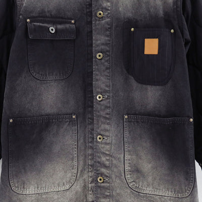 【KHOKI/コッキ】<br>Vintage-effect work coat <br>25fw-co-01