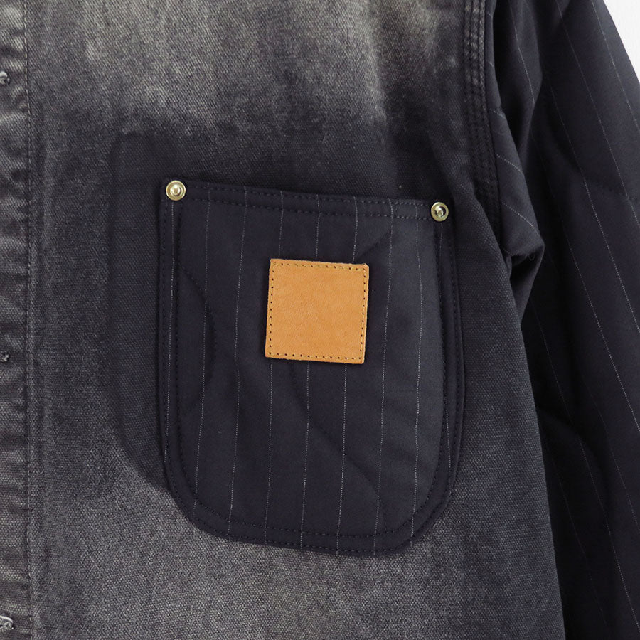 【KHOKI/コッキ】<br>Vintage-effect work coat <br>25fw-co-01