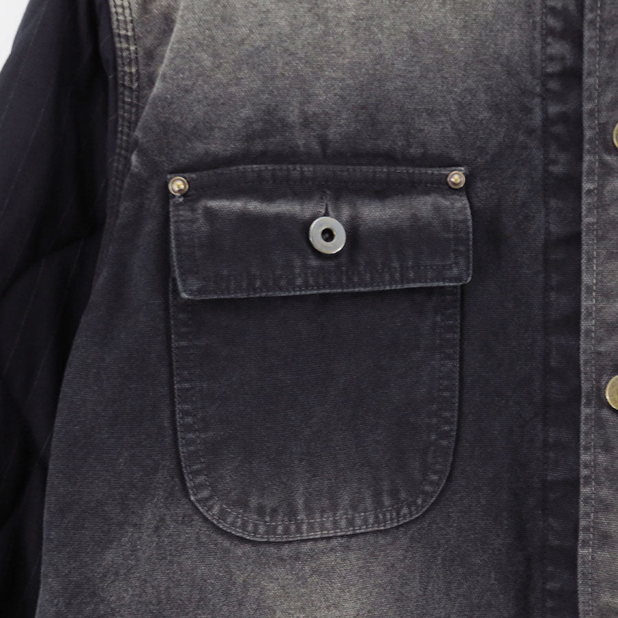 【KHOKI/コッキ】<br>Vintage-effect work coat <br>25fw-co-01