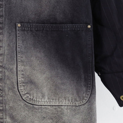 【KHOKI/コッキ】<br>Vintage-effect work coat <br>25fw-co-01