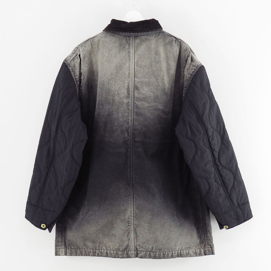 【KHOKI/コッキ】<br>Vintage-effect work coat <br>25fw-co-01