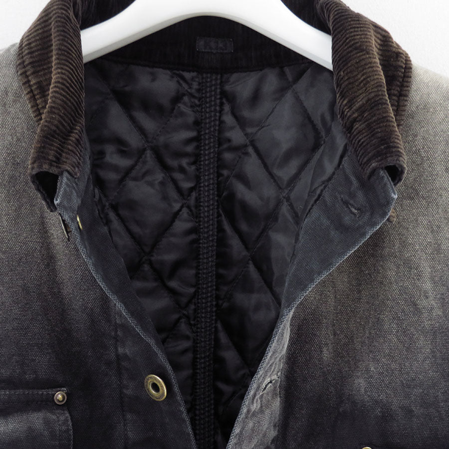 【KHOKI/コッキ】<br>Vintage-effect work coat <br>25fw-co-01