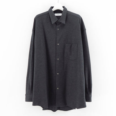 【Graphpaper/グラフペーパー】<br>Wool Smooth Flannel Oversized Regular Collar Shirt <br>GM244-50010