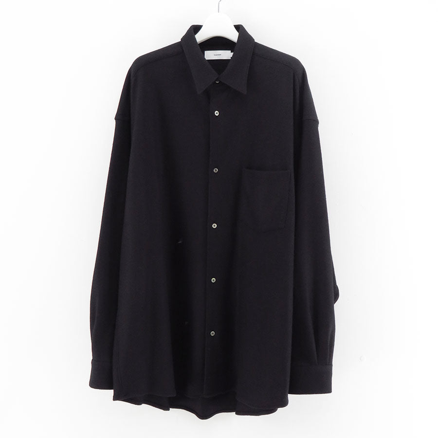 【Graphpaper/グラフペーパー】<br>Wool Smooth Flannel Oversized Regular Collar Shirt <br>GM244-50010