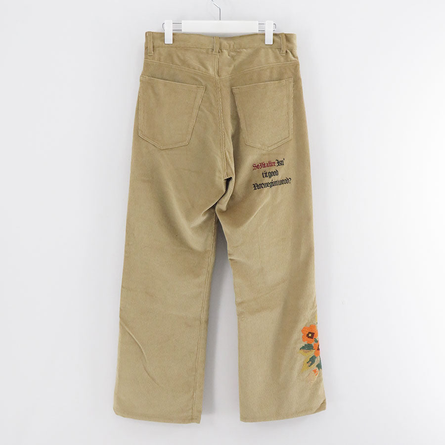 【KHOKI/コッキ】<br>Embroidery-design pants <br>25fw-p-08