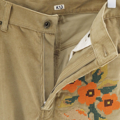 【KHOKI/コッキ】<br>Embroidery-design pants <br>25fw-p-08