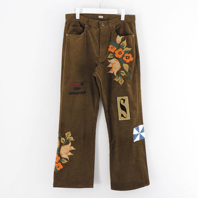 【KHOKI/コッキ】<br>Embroidery-design pants <br>25fw-p-08