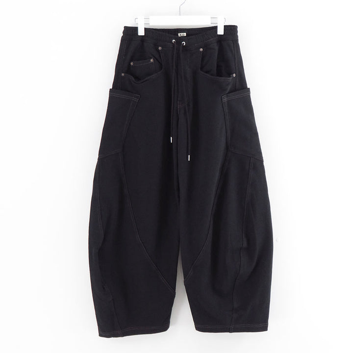 khoki コッキ 25ss 3D cutting design pants コッキ KHOKI 3D cutting sweat pants （Black） -FASCINATE