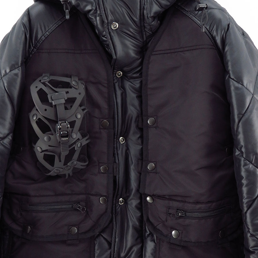 【JUNYA WATANABE MAN】<br>エステルリップストップキルティング×ナイロンツイル INNERRAUM フーデッドコート <br>WL-C007-051