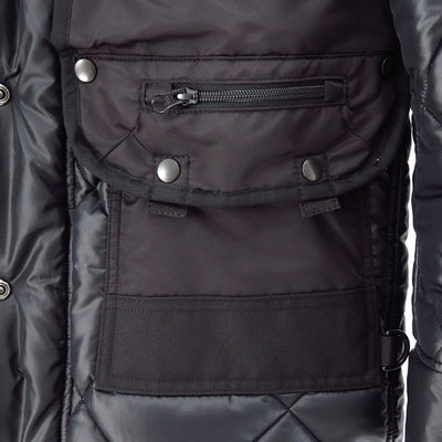 【JUNYA WATANABE MAN】<br>エステルリップストップキルティング×ナイロンツイル INNERRAUM フーデッドコート <br>WL-C007-051