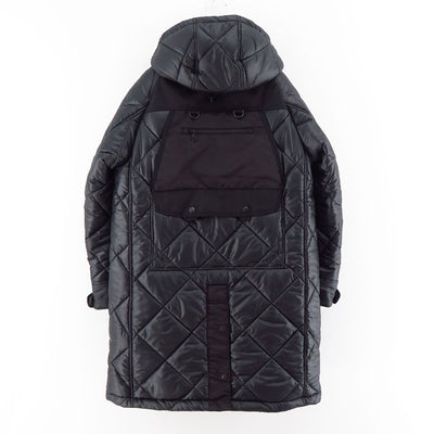 【JUNYA WATANABE MAN】<br>エステルリップストップキルティング×ナイロンツイル INNERRAUM フーデッドコート <br>WL-C007-051