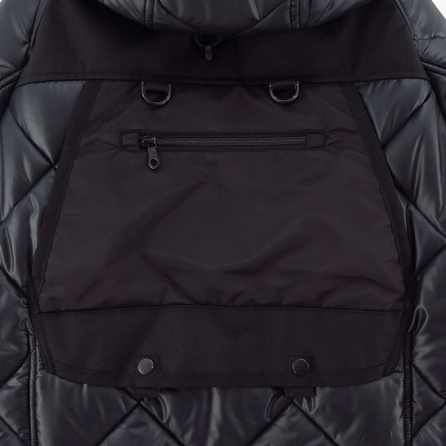 【JUNYA WATANABE MAN】<br>エステルリップストップキルティング×ナイロンツイル INNERRAUM フーデッドコート <br>WL-C007-051
