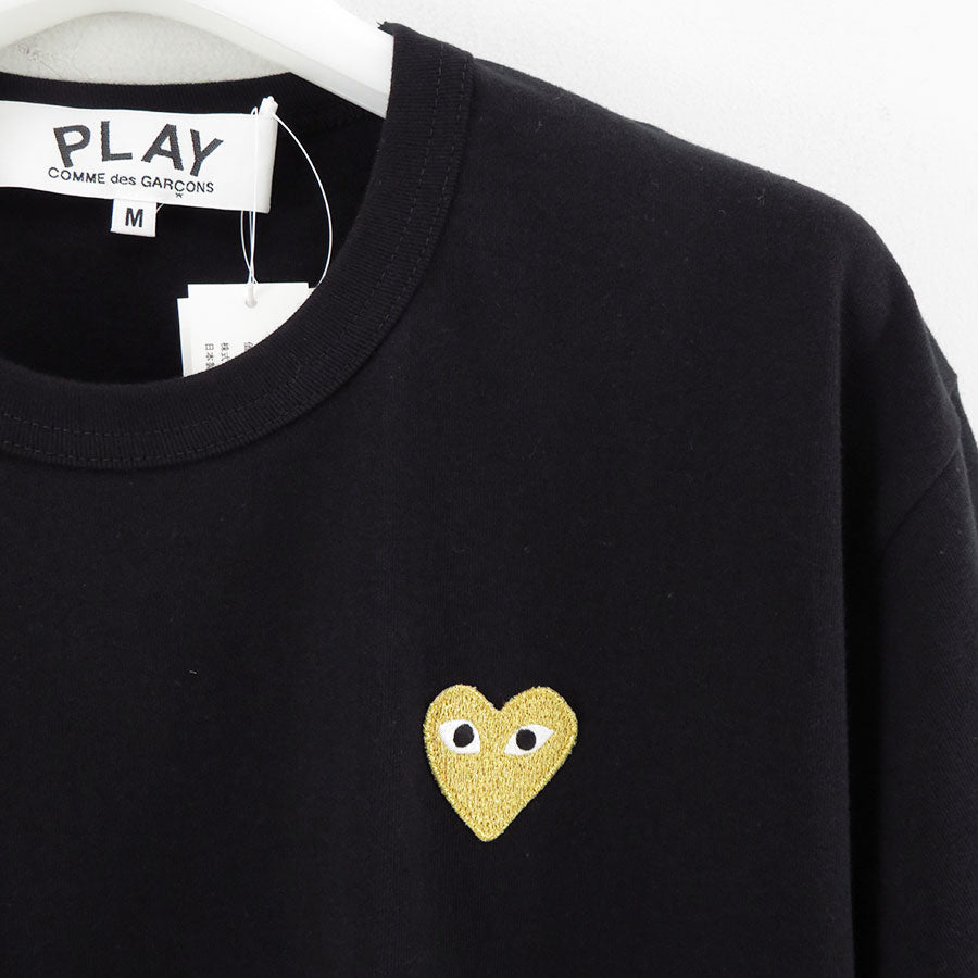 【PLAY COMME des GARCONS】<br>T-SHIRT GOLD EMBLEM T216 <br>AX-T216-051