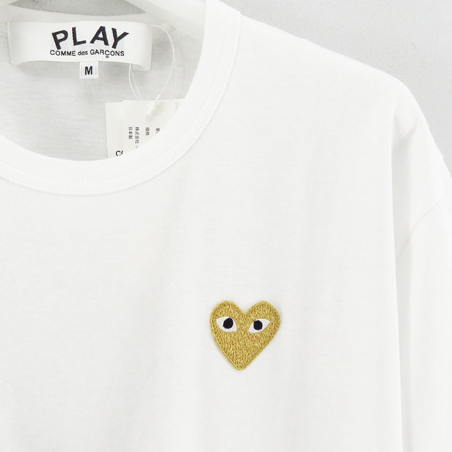 【PLAY COMME des GARCONS】<br>T-SHIRT GOLD EMBLEM T216 <br>AX-T216-051