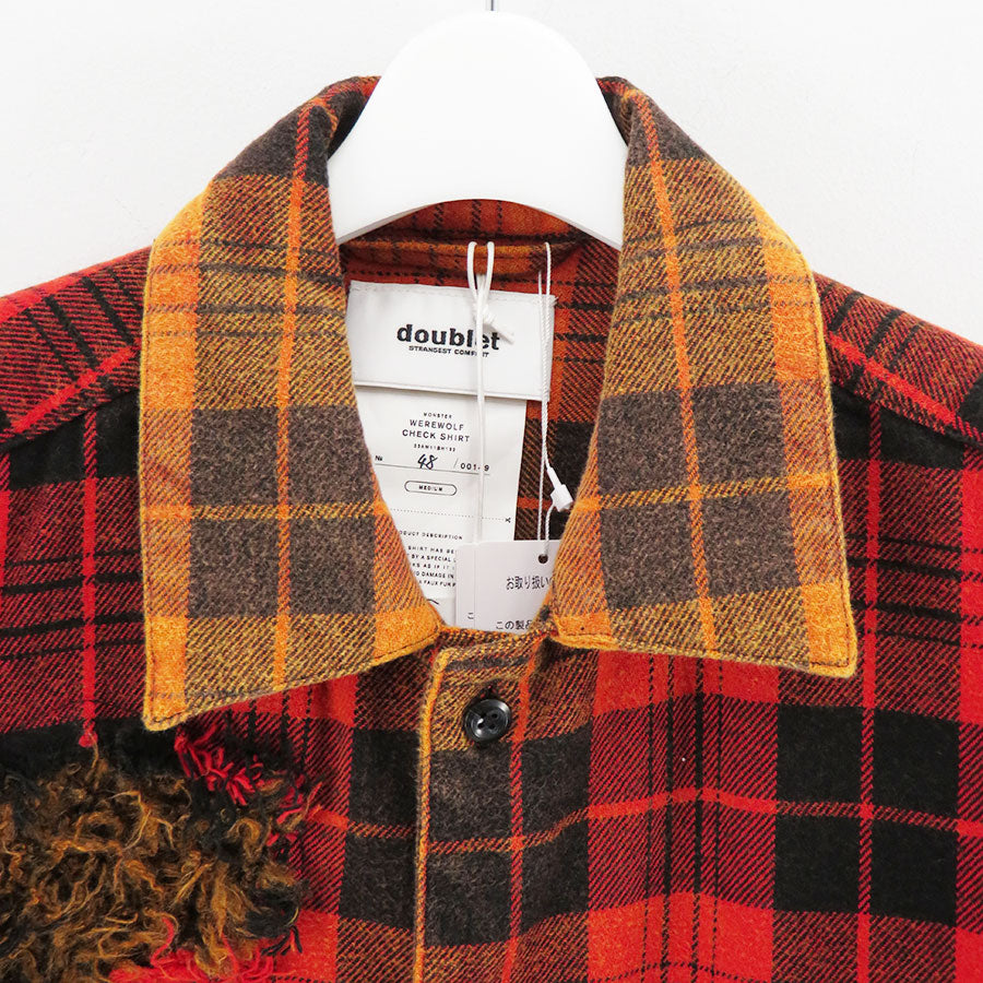 【doublet/ダブレット】<br>WEREWOLF CHECK SHIRT <br/>23AW11SH132