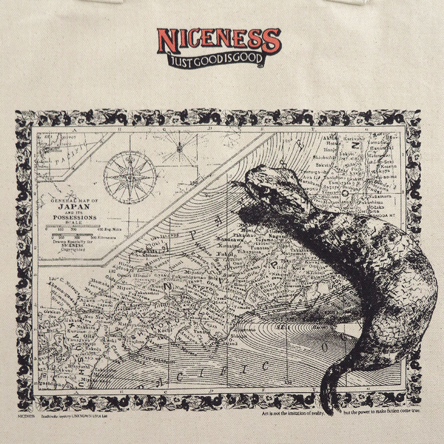 【NICENESS/ナイスネス】<br>BARNETT / バーネット (UMAプリント トートバッグ) <br>NN-4103A16