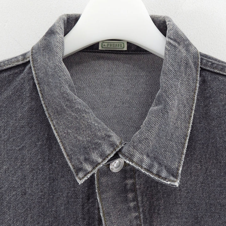 A.PRESSE/アプレッセ】Vintage Gray Denim Jacket 25AAP-01-41の