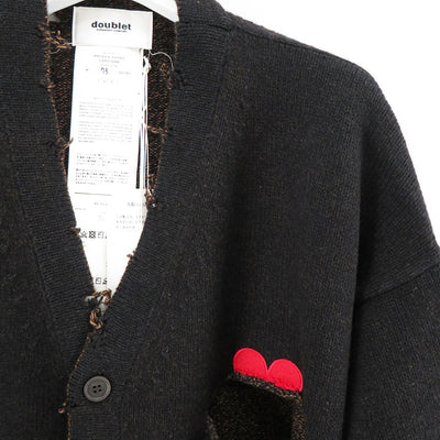 【doublet/ダブレット】<br>BROKEN HEART CARDIGAN <br/>23AW56KN136