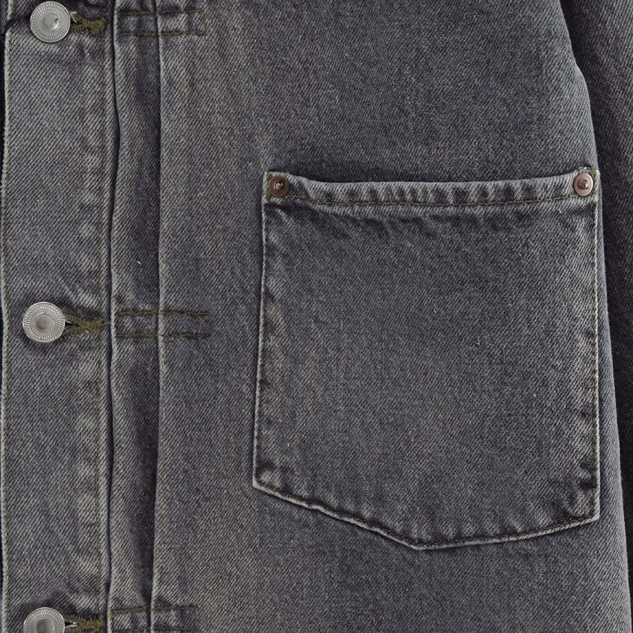 【A.PRESSE/アプレッセ】<br>Vintage Gray Denim Jacket <br>25AAP-01-41