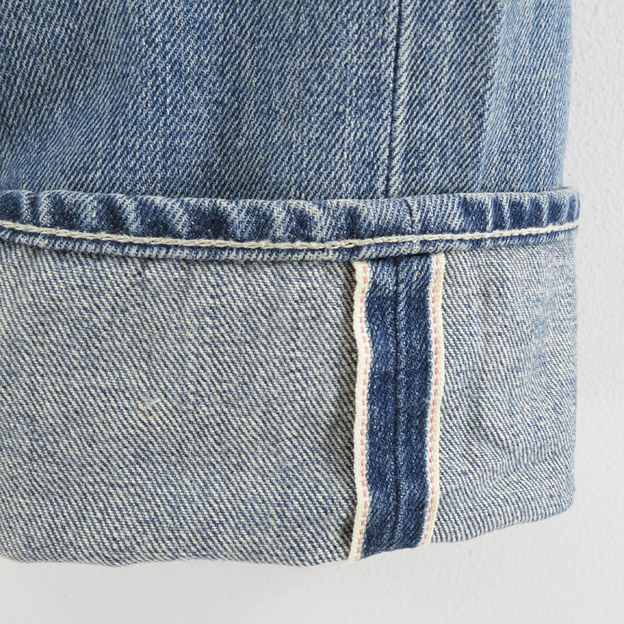 【Graphpaper/グラフペーパー】<br>Selvage Denim Five Pocket Tapered Pants <br>GU253-40058LB