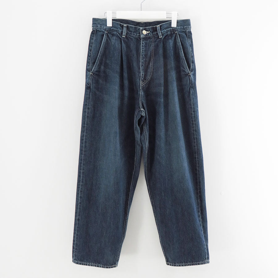 【Graphpaper/グラフペーパー】<br>Selvage Denim Two Tuck Tapered Pants <br>GU253-40060DB