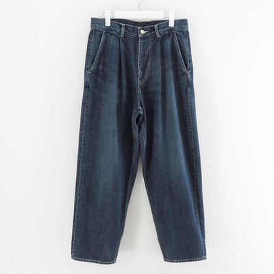 【Graphpaper/グラフペーパー】<br>Selvage Denim Two Tuck Tapered Pants <br>GU253-40060DB