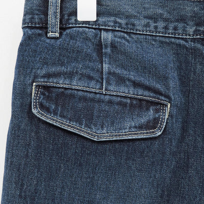 【Graphpaper/グラフペーパー】<br>Selvage Denim Two Tuck Tapered Pants <br>GU253-40060DB