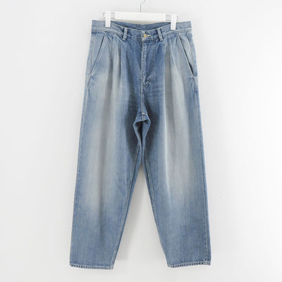 【Graphpaper/グラフペーパー】<br>Selvage Denim Two Tuck Tapered Pants <br>GU253-40060LB