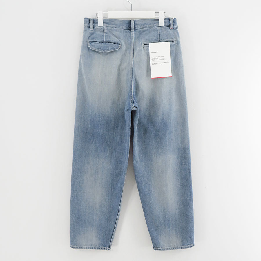【Graphpaper/グラフペーパー】<br>Selvage Denim Two Tuck Tapered Pants <br>GU253-40060LB