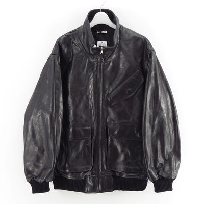 【8/1からポイント10%還元】<br>【AURALEE/オーラリー】<br>LAMB LEATHER ZIP BLOUSON <br>A25AB01WX