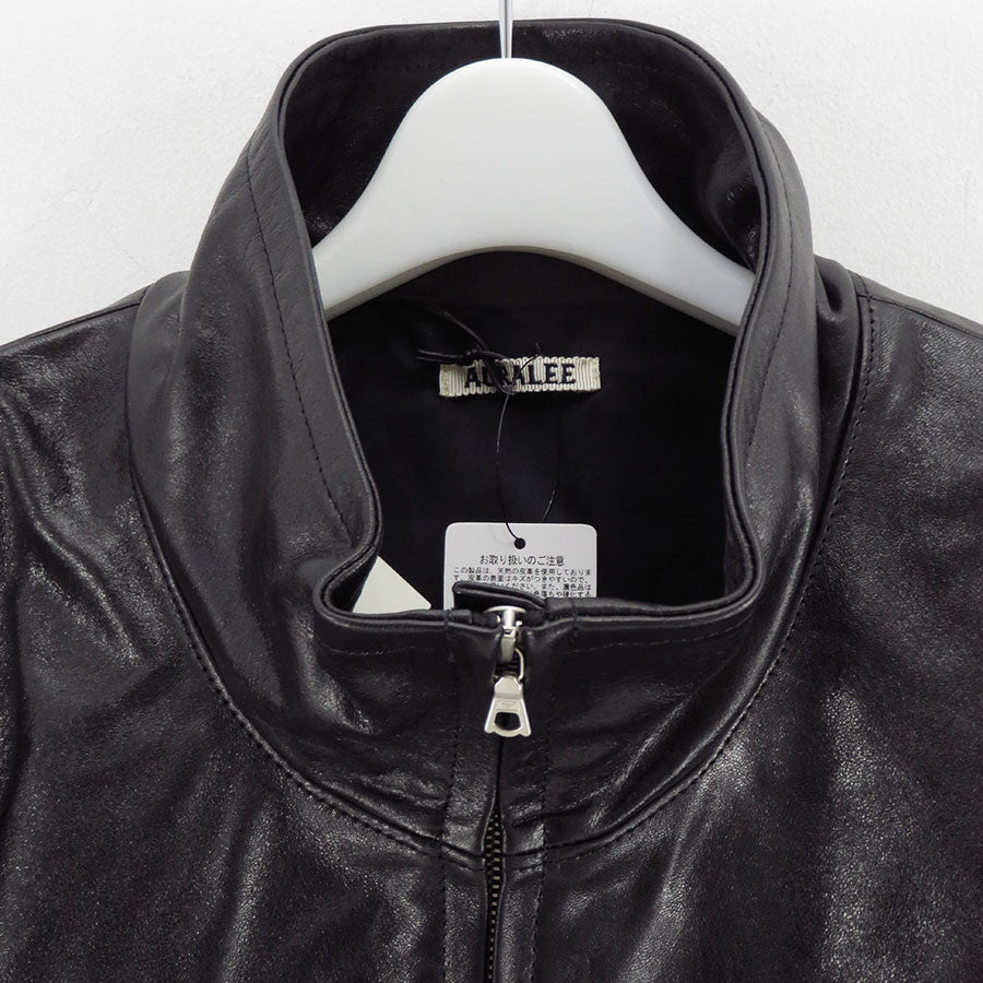 【8/1からポイント10%還元】<br>【AURALEE/オーラリー】<br>LAMB LEATHER ZIP BLOUSON <br>A25AB01WX