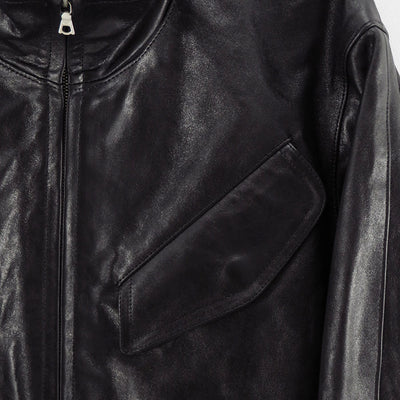 【8/1からポイント10%還元】<br>【AURALEE/オーラリー】<br>LAMB LEATHER ZIP BLOUSON <br>A25AB01WX