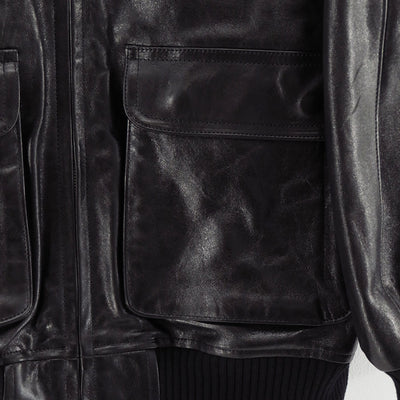 【8/1からポイント10%還元】<br>【AURALEE/オーラリー】<br>LAMB LEATHER ZIP BLOUSON <br>A25AB01WX