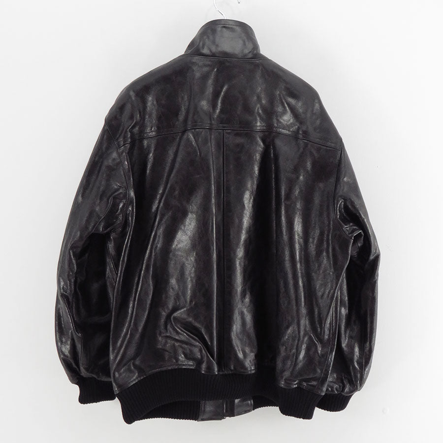 【8/1からポイント10%還元】<br>【AURALEE/オーラリー】<br>LAMB LEATHER ZIP BLOUSON <br>A25AB01WX