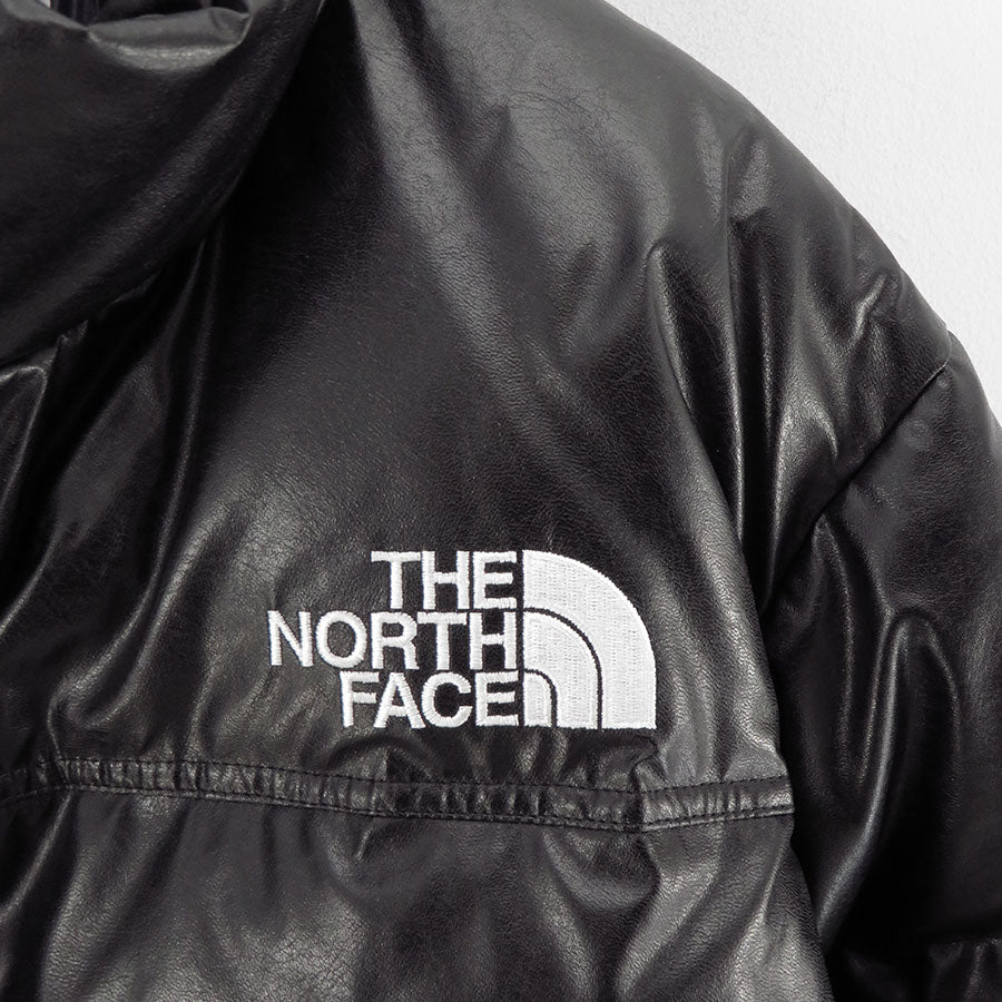 【eYe JUNYA WATANABE MAN】<br>綿フェイクレザー THE NORTH FACE Wネームダウンジャケット <br>WN-J911-100