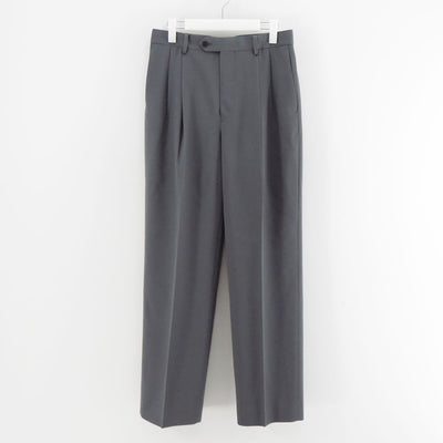 【AURALEE/オーラリー】<br>LIGHT WOOL MAX GABARDINE TWO-TUCK SLACKS <br>A25AP03MG