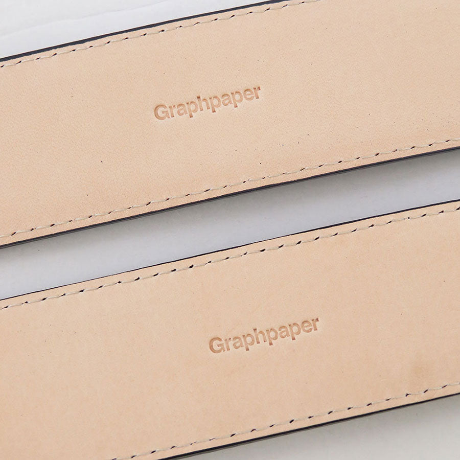 【Graphpaper/グラフペーパー】<br>Graphpaper Holeless Leather Classic Belt <br>GU241-90230B