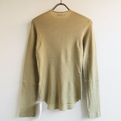 【FUMIKA UCHIDA/フミカウチダ】 <br>GAUZE WAFFLE HENLEY-NECK TOP <br>Usp-UW002