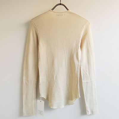 【FUMIKA UCHIDA/フミカウチダ】 <br>GAUZE WAFFLE HENLEY-NECK TOP <br>Usp-UW002