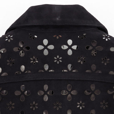 【M A S U/エムエーエスユー】<br>FLOWER HOLE LEATHER JACKET <br>M25F9BL005