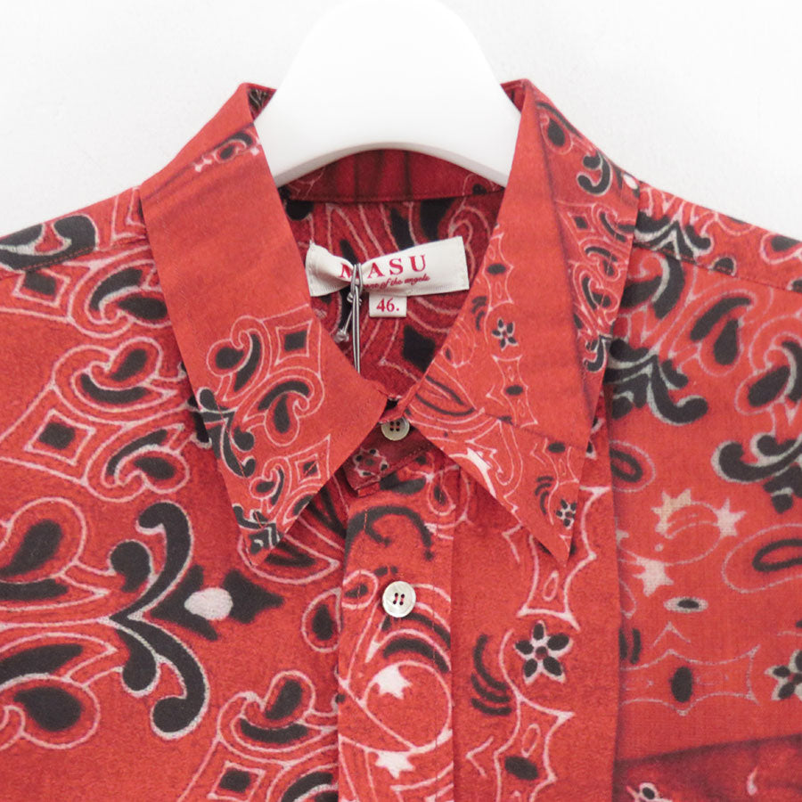 【M A S U/エムエーエスユー】<br>CRUSHED PAISLEY PRINT SHIRT <br>M25F9SL001