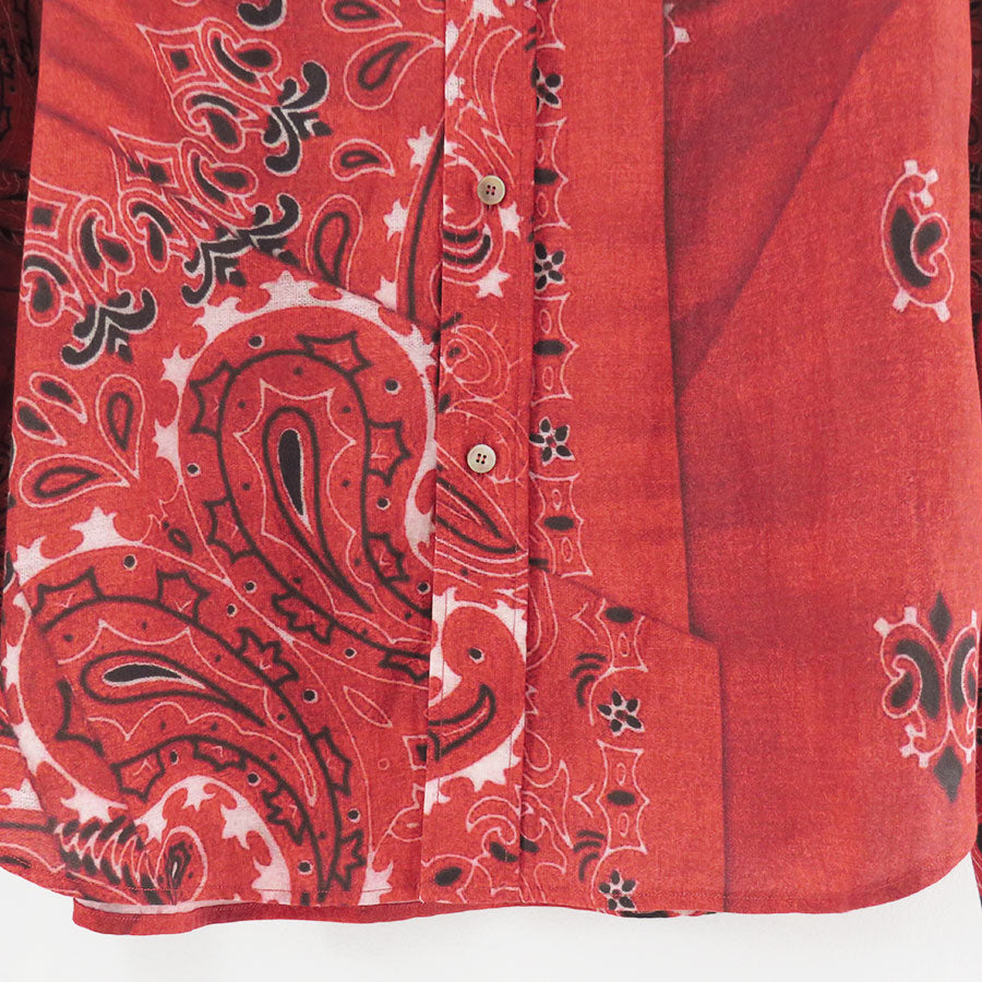 【M A S U/エムエーエスユー】<br>CRUSHED PAISLEY PRINT SHIRT <br>M25F9SL001