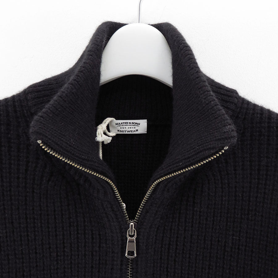 【MAATEE&SONS/マーティーアンドサンズ】<br>畦JIPSWEATER <br>MT4303-0123B