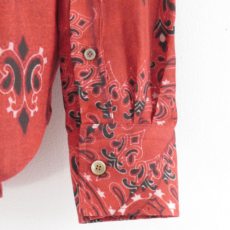 【M A S U/エムエーエスユー】<br>CRUSHED PAISLEY PRINT SHIRT <br>M25F9SL001