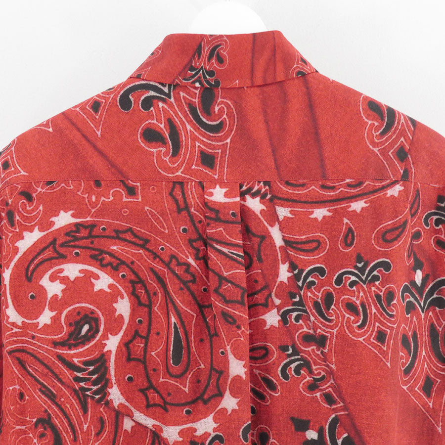 【M A S U/エムエーエスユー】<br>CRUSHED PAISLEY PRINT SHIRT <br>M25F9SL001